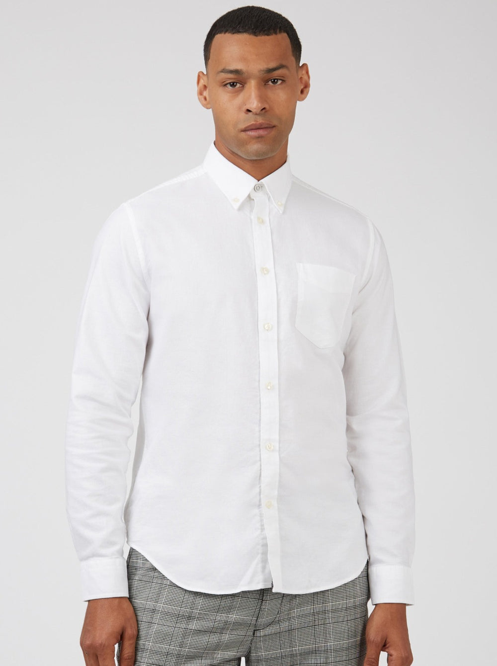 Chemises Ben Sherman Signature Organic Long-Sleeve Oxford Blanche | RTC-25038262